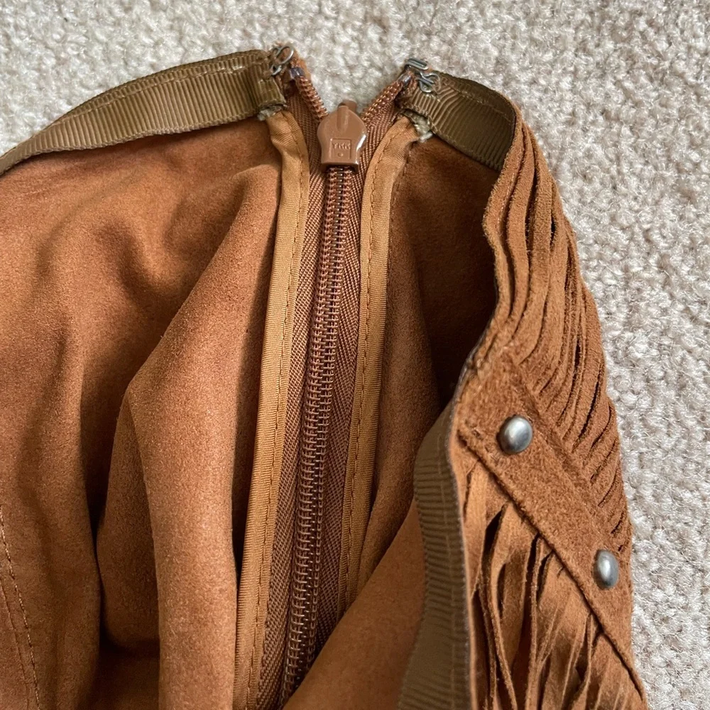 Haute Hippie Suede Fringe Mini Skirt - Picture 7 of 9